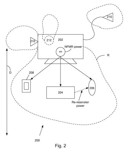 Apple patent diagram for wireless charging