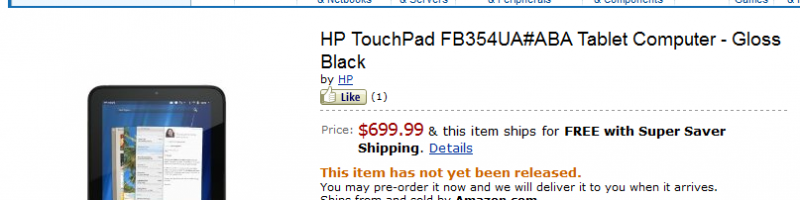 Touchpad 4G Amazon