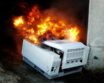 HP printer on fire