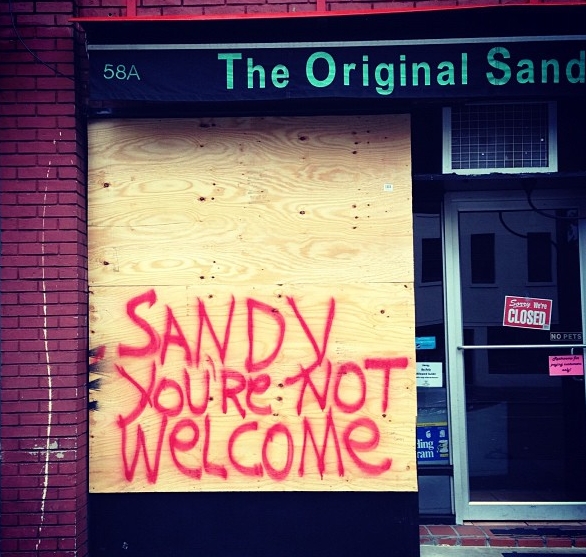Hurricane Sandy sign