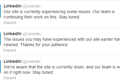 LinkedIn Goes Down: Why You Should Care LinkedIn_status