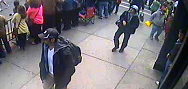 FBI handout images of Boston bombing suspects