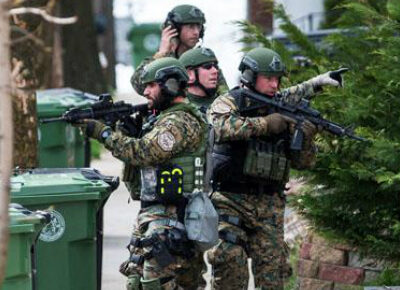 Facebook, Reddit, And A Midnight Firefight: What The Internet Got Wrong About Watertown Photo by Aram Boghosian/The Boston Globe/Getty Images